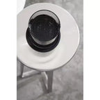 Tavolino Piedistallo in Metallo e Marmo – Oro / Grigio-Argento / Peltro / Argento / Bianco-Oro / Bianco-Peltro