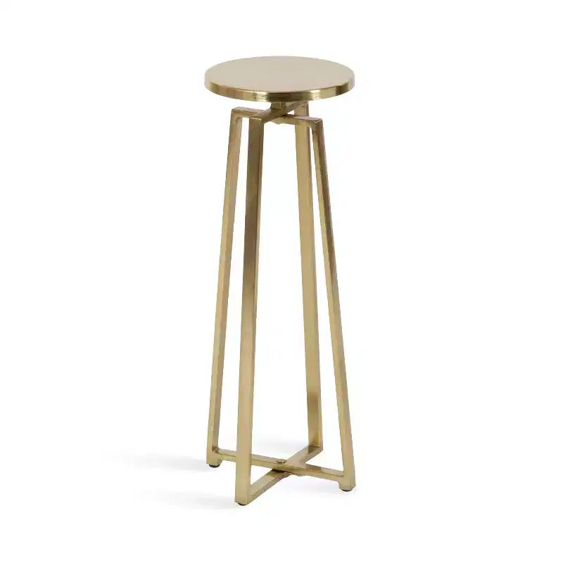 Tavolino Piedistallo in Metallo e Marmo – Oro / Grigio-Argento / Peltro / Argento / Bianco-Oro / Bianco-Peltro