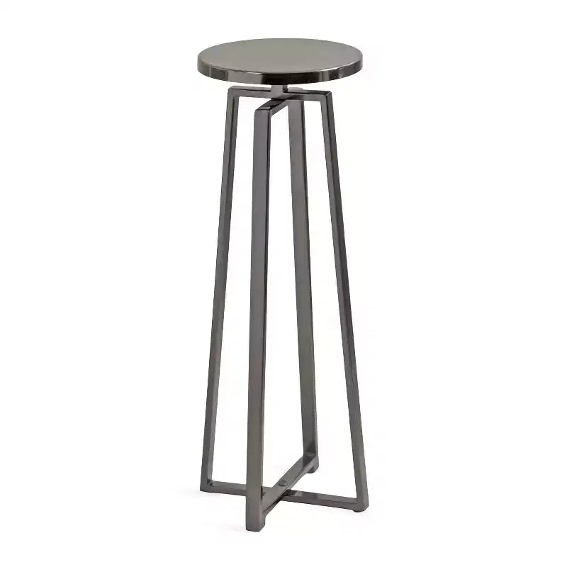 Tavolino Piedistallo in Metallo e Marmo – Oro / Grigio-Argento / Peltro / Argento / Bianco-Oro / Bianco-Peltro