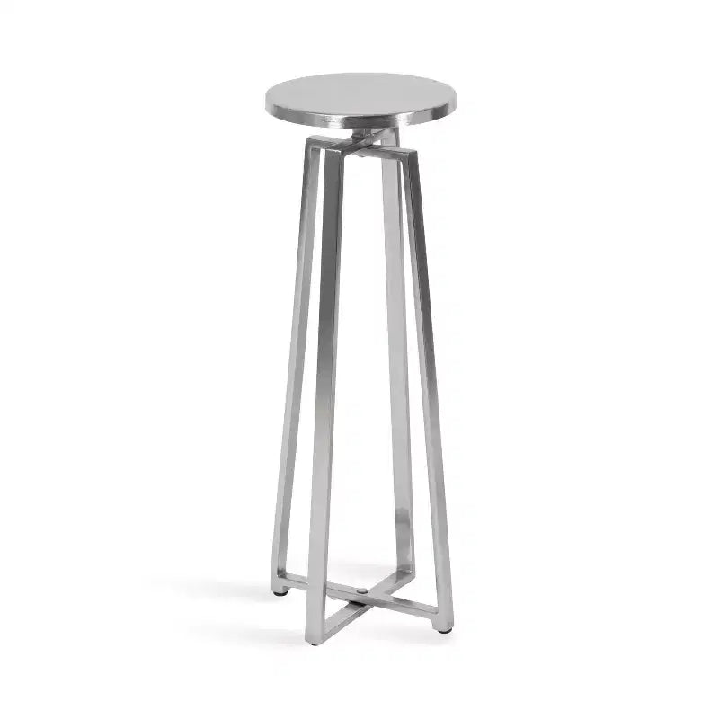 Tavolino Piedistallo in Metallo e Marmo – Oro / Grigio-Argento / Peltro / Argento / Bianco-Oro / Bianco-Peltro