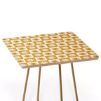 Tavolino Quadrato Nero/Oro a Scacchi Vintage, 1 Pezzo